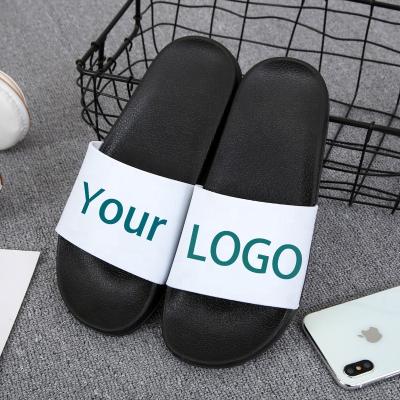 China 2022 Custom Anti-slippery Logo Design Mens Slides Slipper Sandals Logo Slippers Beach Slides Shoes with logo for unisex for sale