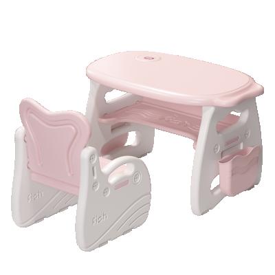 China Japaniess Homeschool Toddler Furniture Table And Chair Easy Assembling Plastic Set for sale