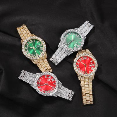 China FOXI Auto Date Iced Out CZ Big Sale Diamond Luxury Wristwatches Bling Hip Hop Bling Watches for sale