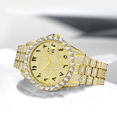 China Auto Date FOXI Hip Hop Hip Hop Gold Plated Iced Out CZ Diamond Mens Womens Wrist Digital Quartz Watches Wholesale Luxury Watch Jewelry for sale