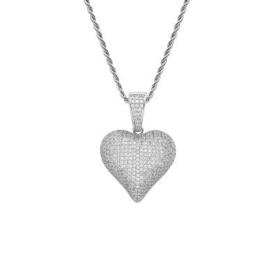 China New Style Couple Diamond Big Heart Pendant FASHIONABLE Charm Crystal Pendant Gift For Women Men for sale