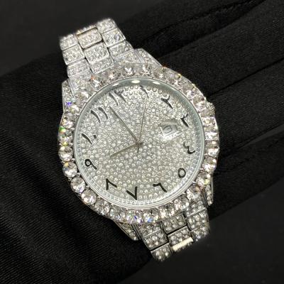 China Hot 2022 Auto Date New Ins Style Hip Hop Watches New Style Bling Diamond Watches For Women Men for sale