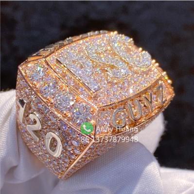 China Luxury Custom Class CLASSIC Ring Mens PSC Championship Style Jewelry VVS Moissanite Diamond Ring Bling Iced Out Initial for sale