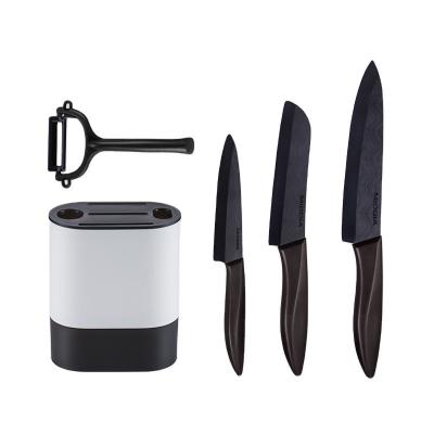 Chine 5 pouces Santoku couteau et 4,5 pouces coupe-fruits ensemble couteaux noirs durables pour couper à vendre