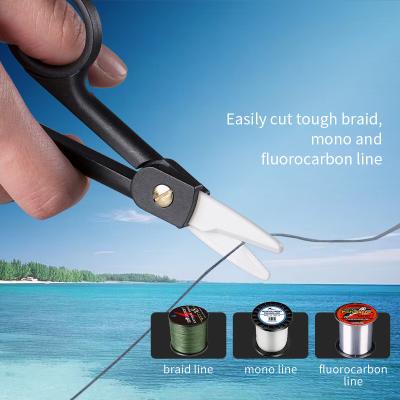 China MIDDIA 1 Inch Ceramic Fish Serrated Blade Fly Fishing Line Scissors for Fish Cutting for sale