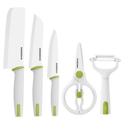 China MIDDIA Ceramic Baby Food Kitchen Knives and Scissors Set for Cooking Tools Accessory for sale