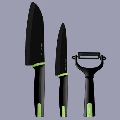 China Cuchillo de cerámica de zirconia conjunto de cuchillos de cocinero profesionales afilados y pelador para utensilios de cocina en venta