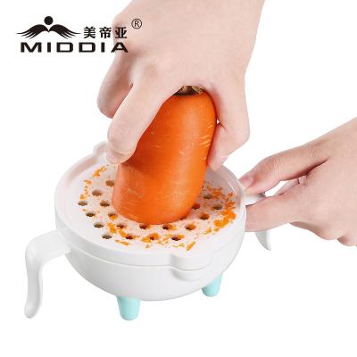 China MIDDIA Food Grinder Masher Baby Feeding Bowl PP Manual Baby Food Processor Maker Grinding Bowl for sale