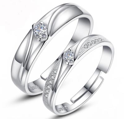 China New design; Simple Design Fashion Rings Beautiful 925 Sterling Silver Jewelry Couple Rings for sale