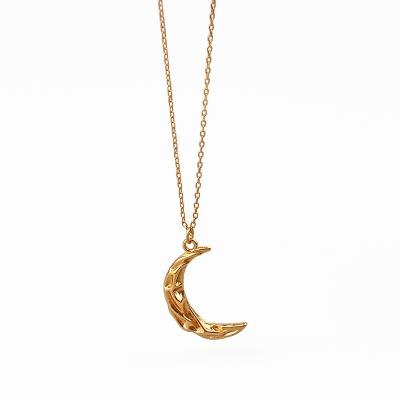 China FASHIONABLE Wholesale Gold Plated Design Moon Necklace 925 Sterling Silver Elegant Pendants Necklace for sale