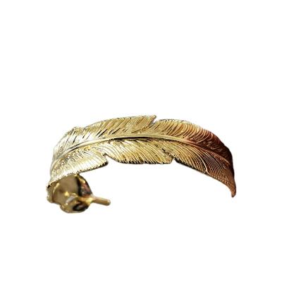 China High Polished Gold-Toned Women's Jewelry Gift Naturally Inspired Leaf Feather Adjustable Bracelet for sale