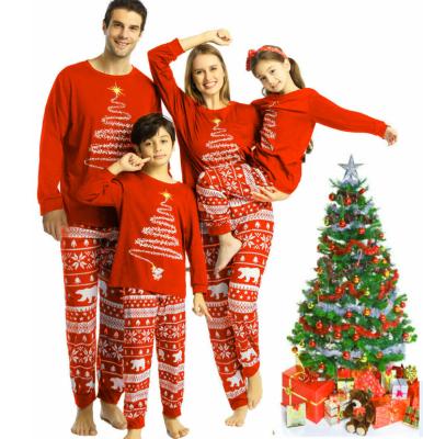 China 2021 Breathable Family Pijamas Christmas Pajamas Support Parent-child Printed Home Sets Sleepwear Family Suit Matching Pajamas For Women Set for sale