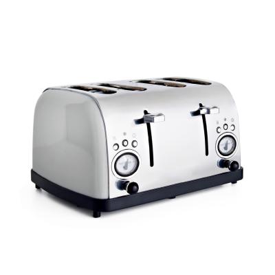 China Household Hot Sale 4 Slice Toaster with Different Function Reheat/Defrost/Cancel and Auto Cut Stainless Steel 4 Slice Toaster for sale