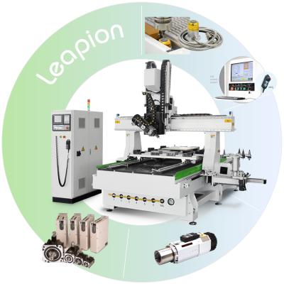 China Garment Shops Leapion 1325 Economical 4 Axis CNC Router Wood Carving Machine With CE Certificate for sale