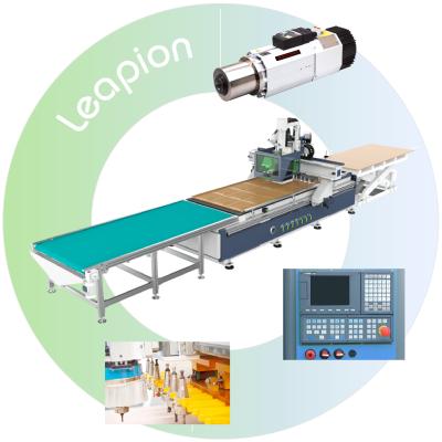 China Building Material Shops Easy To Use Wood Router 12mm 1325 Production Line Nesting CNC Auto Feeding Wood Router for sale