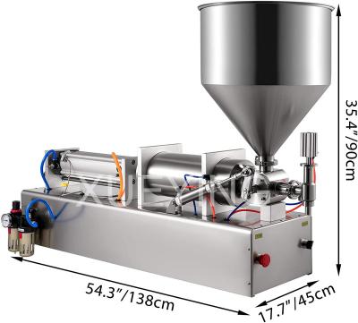 China Ahoriaontal various pneumatic fillng machine with high viscosity fluid, glue ideal equipment for sale