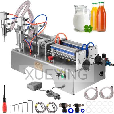 China Semi Automatic Liquid Food Filler 2 Nozzles Bottles Filling Machine 100-1000ml for sale