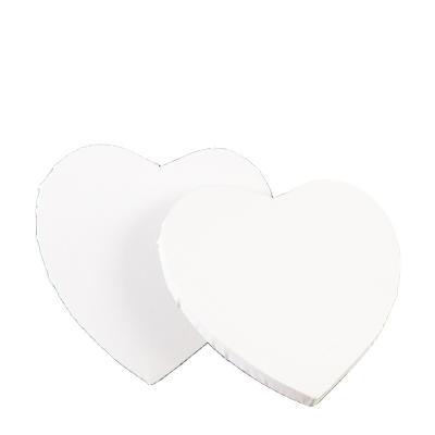 China Oil Painting & Artist Heart Shaped 100% Cotton Canvas Painting Acrylic Paint Canvas Boards, 6Pcs/Set Cotton Stretched Primed Blank Canvas Boards for sale