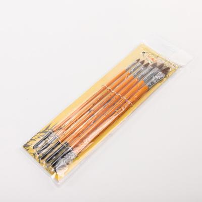 China Wholesale 2023 Professional Oil Painting Artist Paint Brushes Set Paint Brush Kit with Portable Bag Wolf Hair Wooden Handle for sale