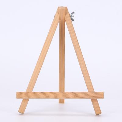 China Display Mini Wooded Easel Natural Wood Display Stand for Small Canvas Art Craft Painting Triangle Easel Home Decoration for sale