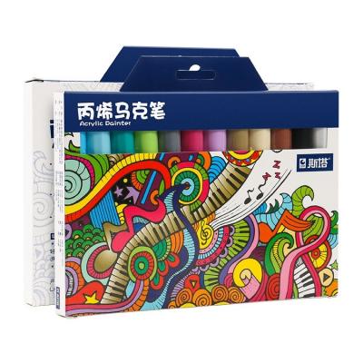 China Wholesale Professional Artist Acrylic Painter Multi Color Acrylic Paint Marker Pen Art Painting Acrylic Marker Pen for sale