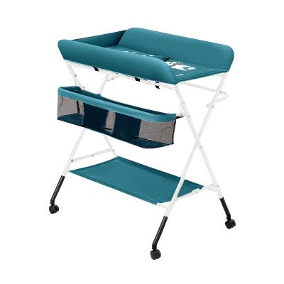 China Modern baby diaper table multi-functional baby changing diaper table foldable foldable pulley for sale