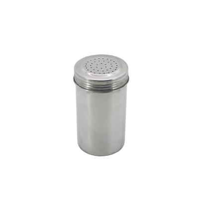 China Sustainable Stainless Steel Dredge Mesh Rotatable Lid Salt Sugar Spice Shaker for sale