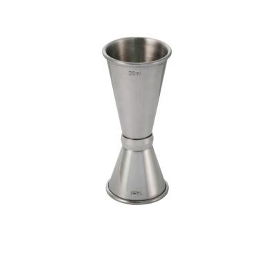 China Sustainable Small Bar Use Double Cocktail Jigger Stainless Steel Measuring Cup Bar Measures for sale