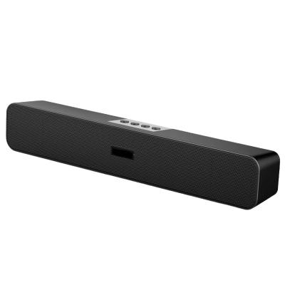 China BT 5.0 Visual Wireless Speaker Multimedia Subwoofer Desktop TF Card Long Call Strip Dual Speakers Rechargeable Small Speaker for sale