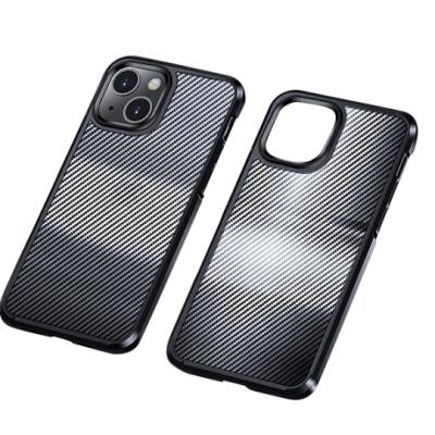 China Shockproof TPU PC Factory Customized Carbon Fiber Anti Sweat Drop Proof Fingerprint Lens Protection Cell Phone Case for sale