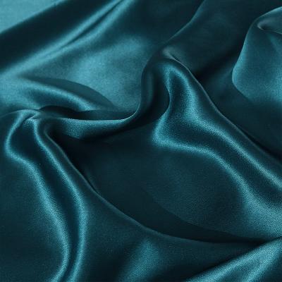 China Organic Silk Supplies Wholesale 100% Pure Silk Solid Color 22MM Mulberry Silk Satin Fabric Natural Silk Fabric for sale