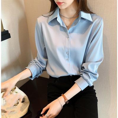 China 2021 New Fashion Women's Shirt Long Sleeve Business Ladies Shirt Top Blouse for sale