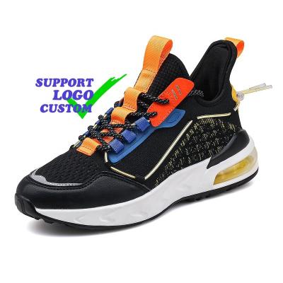 China Wholesale Men's 6-11# USA Fashion Custom Made Sneakers Men's Private Logo Breathable Air Outsole Sports Shoes Cushioning for sale