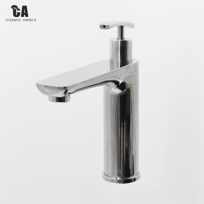 China Sense Taps 304Stainless Steel Touch Sensor Basin Faucet Sink Faucet Mixer Tap Built In Soap Dispenser for sale