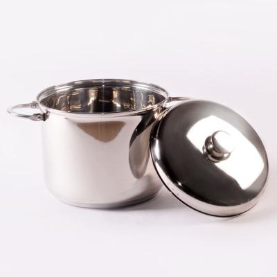 China Sustainable Stainless Steel Kitchen Stock Pot Cookware Customized Box Logo Packing Stove Color Double Glass for sale