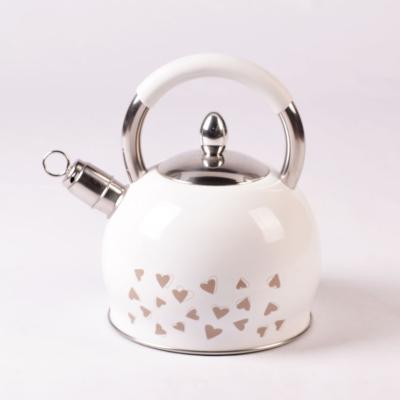 China Customized Sustainable Color 304Stainless Steel Whistling Tea Kettle For Stove for sale