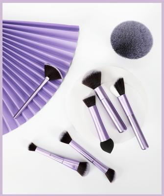 China High Quality Custom Logo Custom Private Label Makeup Brush Catboy Purple 7pcs Professional Makeup Brush Set for sale