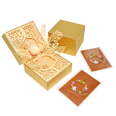 China Wedding Gift Jewelry Special Packages Box Hard Packing Ring Box Ring Wedding Custom Logo Boxes for sale