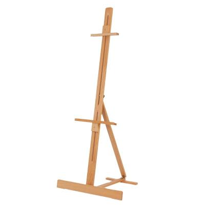 China Portable Simple Custom Innovative Display Easel Adjustable I-frame HJ-176 Painting Display Easel Beech Design Easel for sale