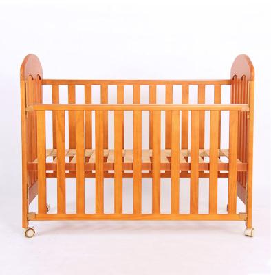 China Eco-friendly Materials Multifunctional Solid Wood Newborn Baby Hutch With Wheels for sale