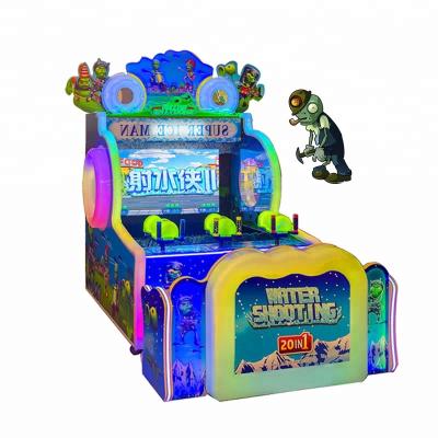 China Hardware+splint+plastic Socket Plants vs Zombie Kids Arcade 3 Coin Operated Players Water Shooting Video Game Machine for sale