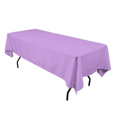 China 100% Washable Polyester Elegant Wedding Table Cloth Tablecloth Rectangular 90