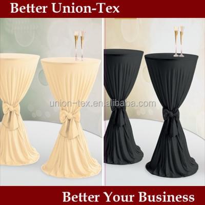 China Beautiful and Cheap Spandex Wedding Cocktail Table Cover Oilproof for sale