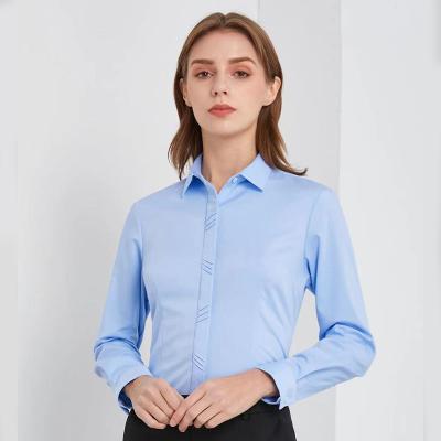 China Turn-down collar women's anti-pilling color shorts logo shirts women's shirts for spring 2023 for sale