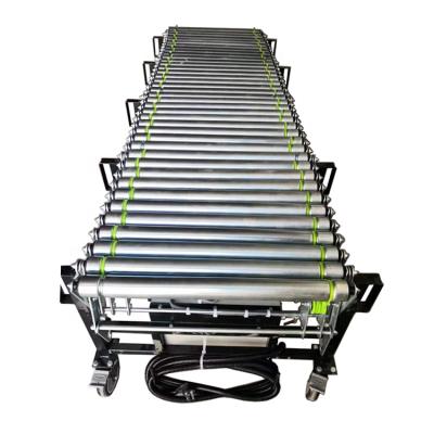 China Hotels Factory Price Unloading Artifact Powered Flexible Expandable Roller Conveyor for sale