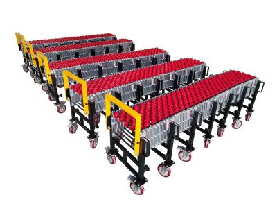 中国 SHUNQIANG factory high quality portable packing gravity fulai wheels telescopic conveyor for warehouse unloading 販売のため