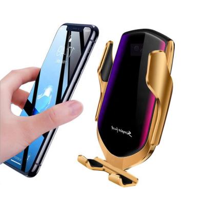 China 5W/7.5W/10W 10W Car Wireless Charger 10W Qi Charger Auto Fastening Car Wireless Smart Sensor Phone Holder Wireless Charger for sale