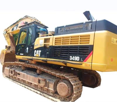 China Excavadora usada Caterpillar Cat 349D L 20 toneladas 283 kW Potência Amarelo Horário de trabalho baixo à venda