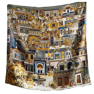 China Wholesale Square Shawl 110cm Real Square Scarf 18 Square Silk Scarf Shawl 110cm Head Wraps Reversible Custom Pure Silk Momme Women's Scarf 18 Square Scarf for sale