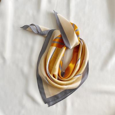 China 22 pieces soft elegant luxury European and American 70*70cm modern style 100% silk scarf for female scarf fashion headband silk for sale